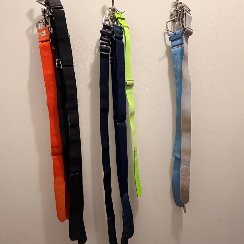 Set of Colorful Baseball Belts